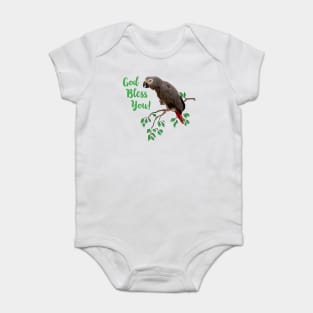 African Grey Parrot  - God Bless You Baby Bodysuit